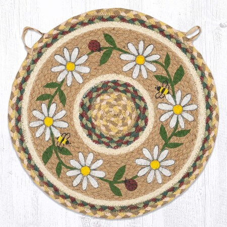 Palacedesigns 15.5 x 15.5 in. CH-653 Daisy Round Chair Pad PA2848152